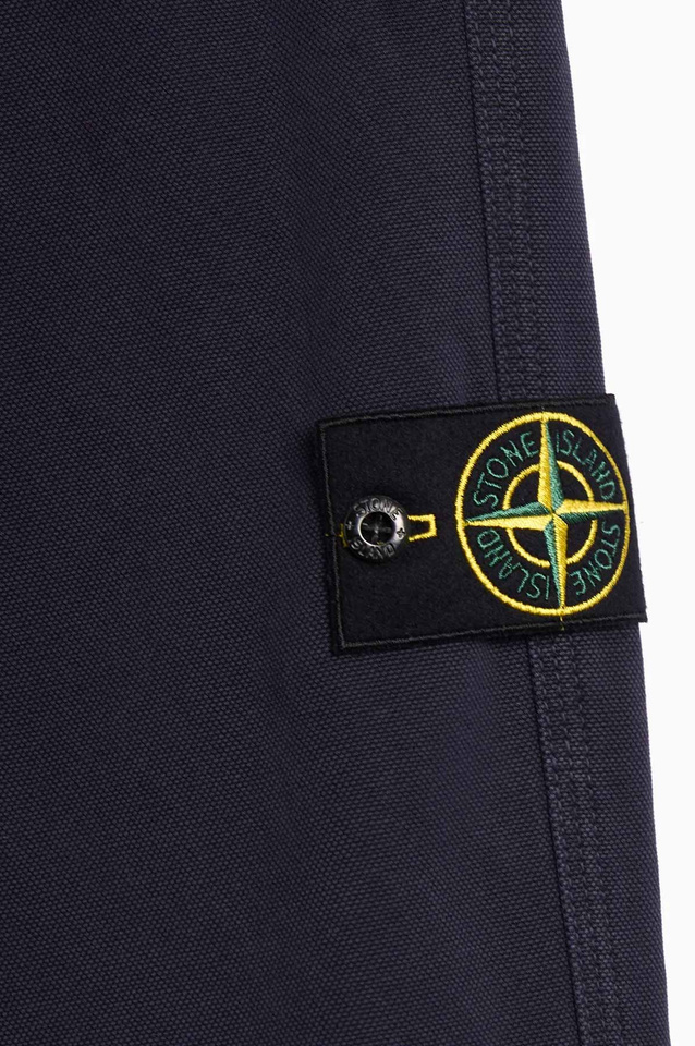 STONE ISLAND 3100008 Organic Panama Cotton 'Old' Effect Navy Blue - 4