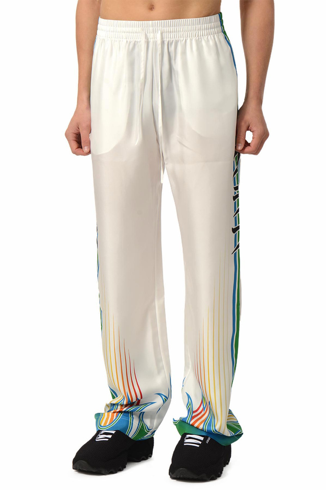 CASABLANCA Bosozoku Silk Trousers White - 1
