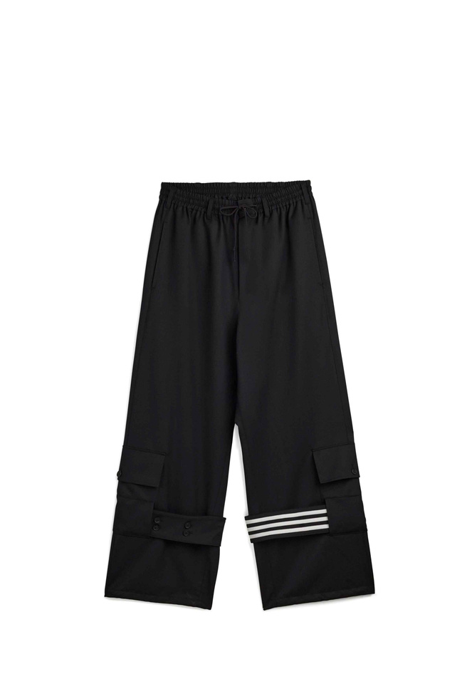 Y-3 Refined Wool Cargo Trousers Black - 1