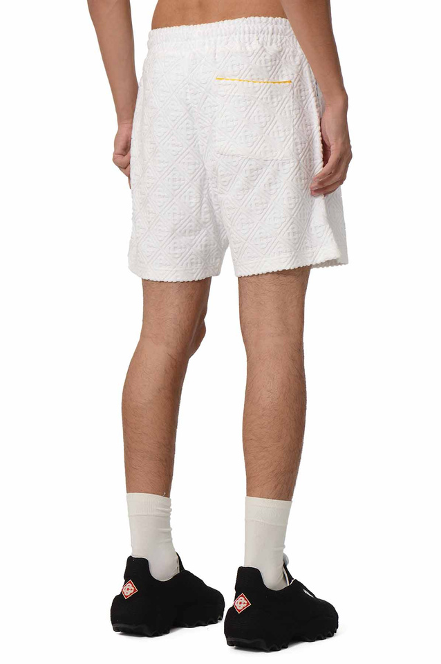 CASABLANCA Monogram Towelling Shorts White - 4