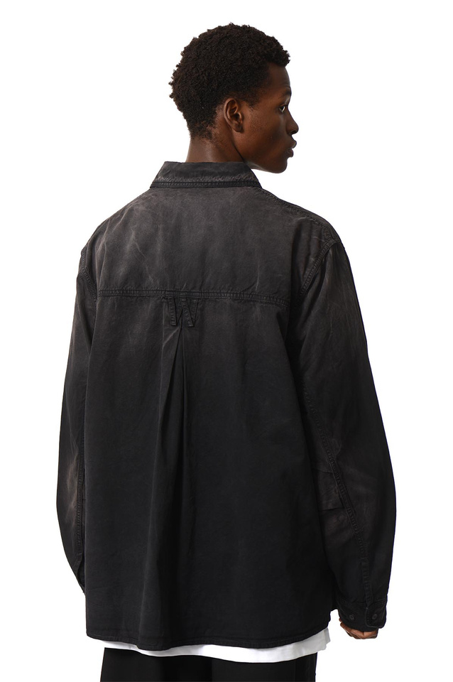 WILLY CHAVARRIA Cordoran Shirt Washed Black - 3