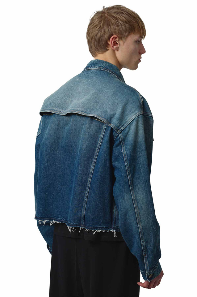 MAISON MARGIELA Cropped Denim Jacket - 4