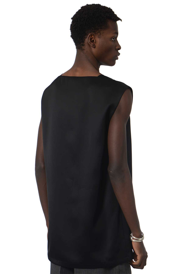 JIL SANDER Silk Tank Top Black - 3