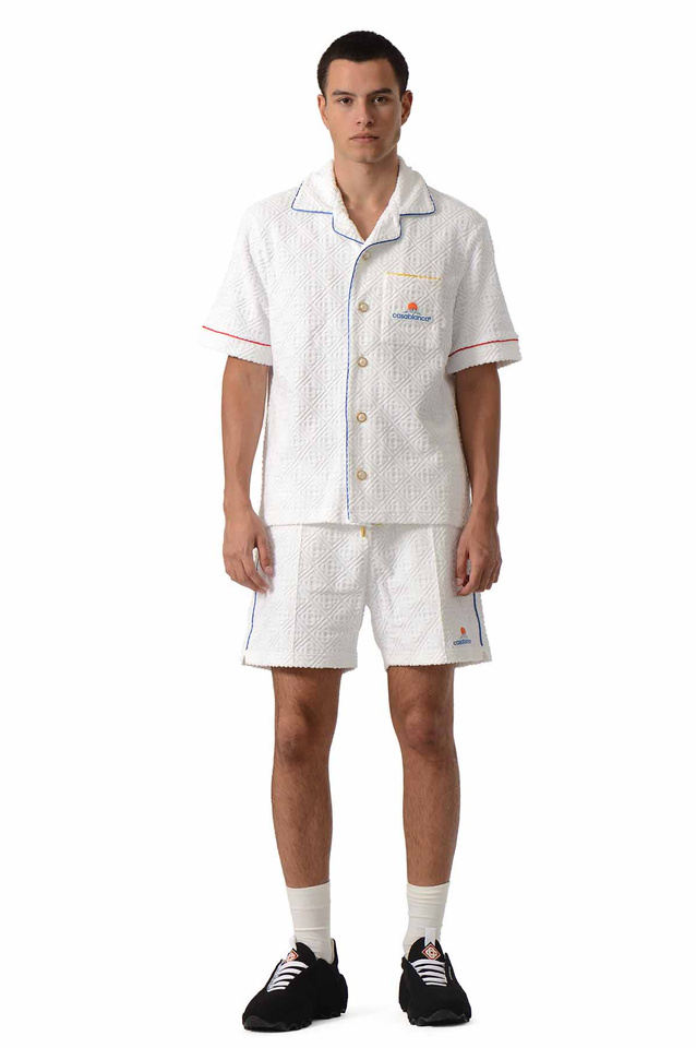 CASABLANCA Monogram Towelling Shirt White - 2