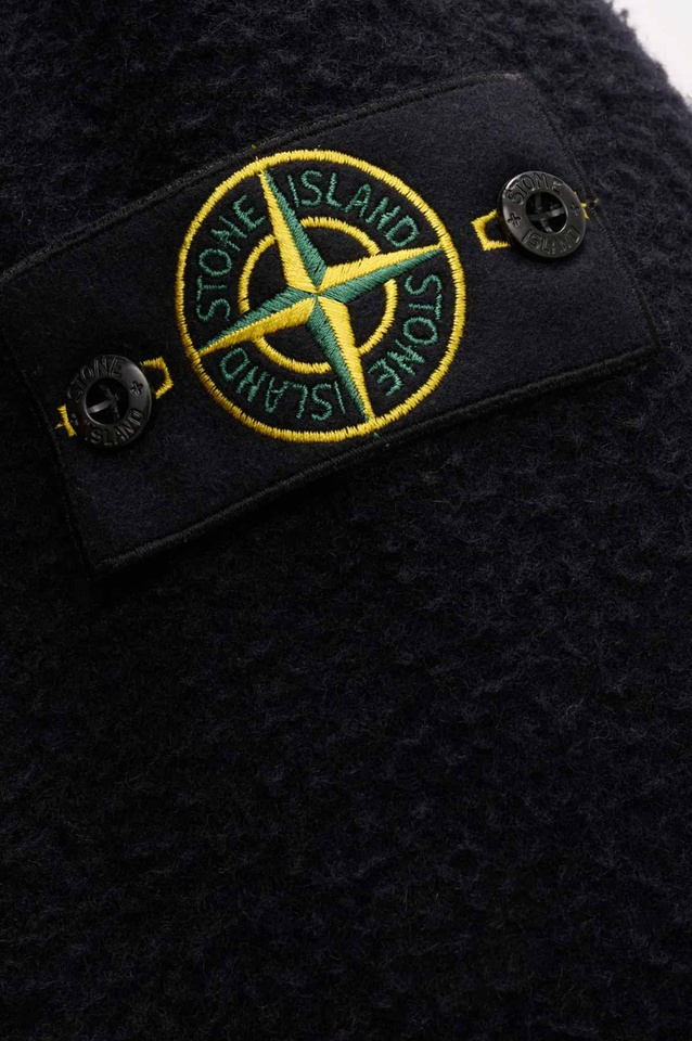 STONE ISLAND 4100111 Panno Ratinato Bomber Jacket Black - 5