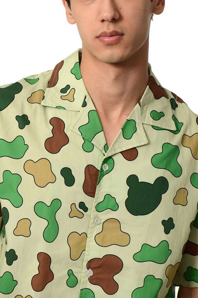 INBETWEENERS Camisa Decomposed Camou Verde - 4