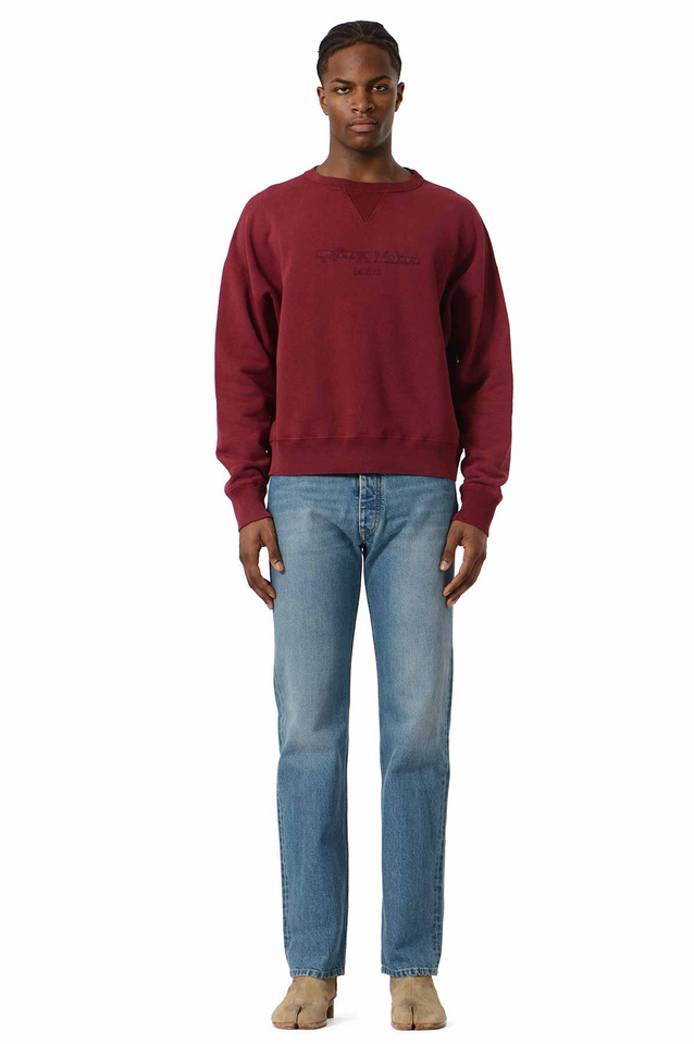 MAISON MARGIELA Reverse Logo Sweatshirt Burgundy  - 2