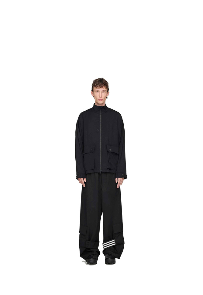 Y-3 Refined Wool Cargo Trousers Black - 3
