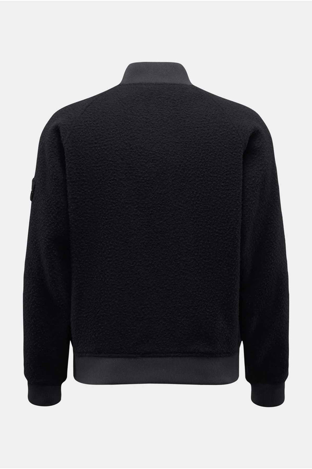 STONE ISLAND 4100111 Panno Ratinato Bomber Jacket Black - 2