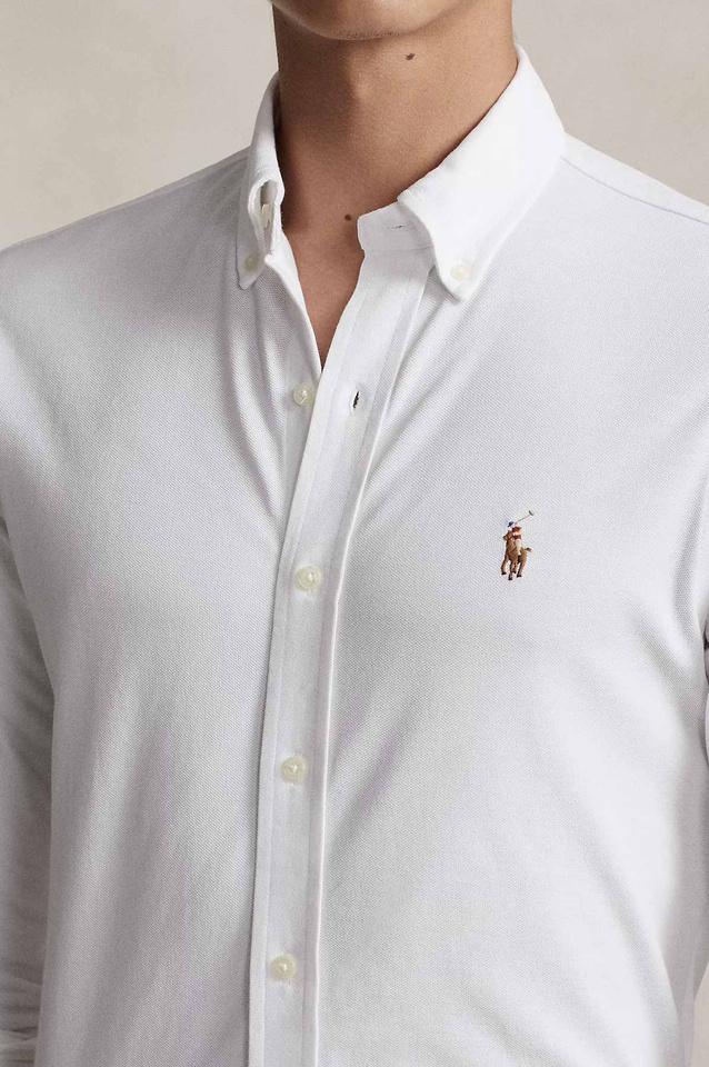 POLO RALPH LAUREN Custom Fit Stretch Oxford Shirt White - 2