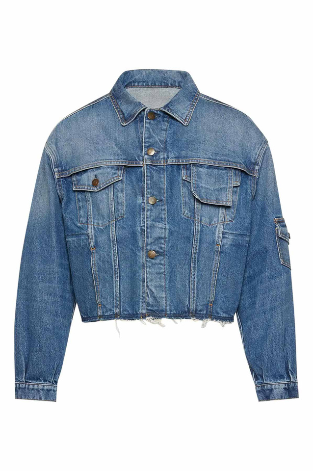 MAISON MARGIELA Cropped Denim Jacket - 3