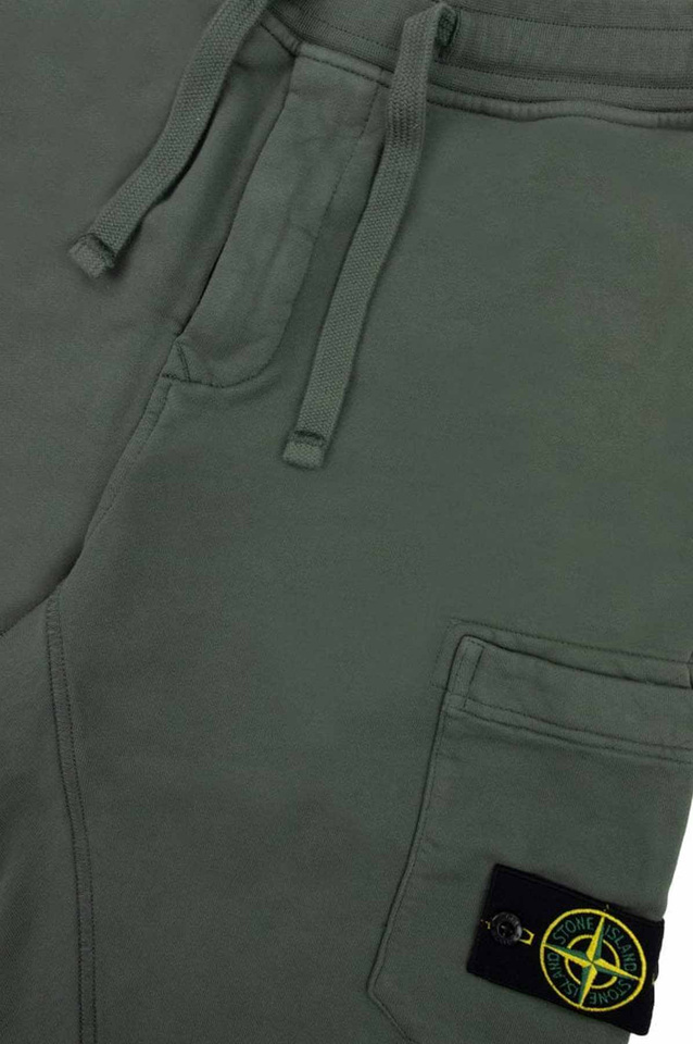 STONE ISLAND 6200011 Organic Cotton Fleece Shorts Juniper Green - 2