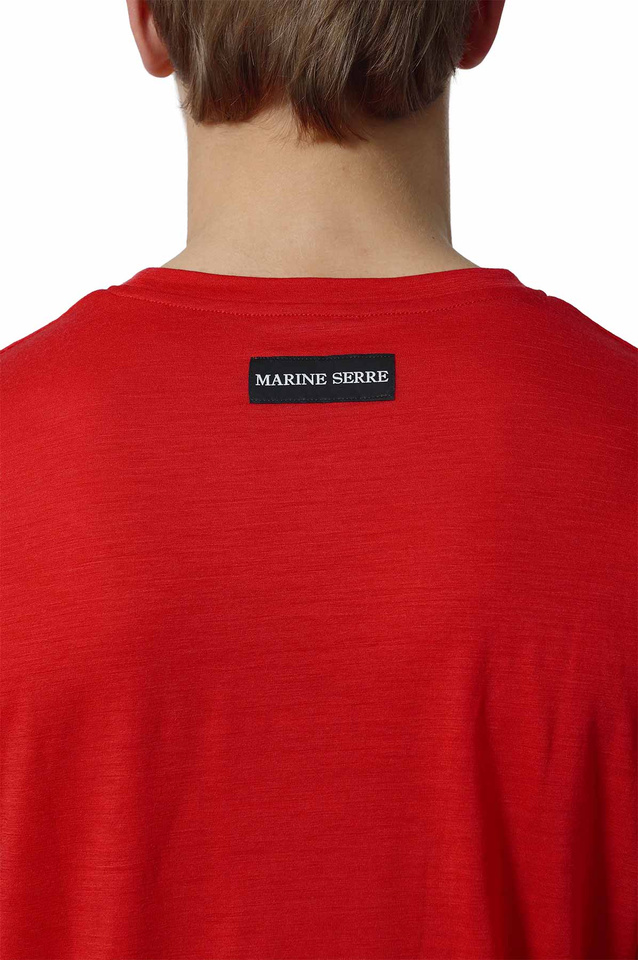 MARINE SERRE Merino Jersey Three T-shirt Set Grey/Red/Black - 10