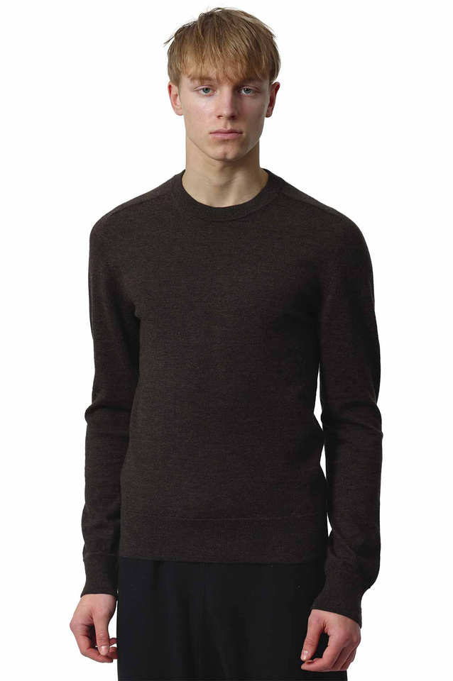 MAISON MARGIELA Elbow Patch Wool Sweater Brown - 1