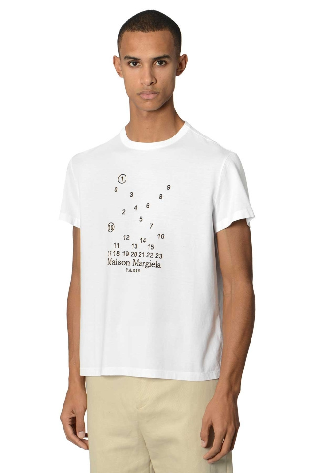 MAISON MARGIELA Numbers Logo T-shirt White - 1