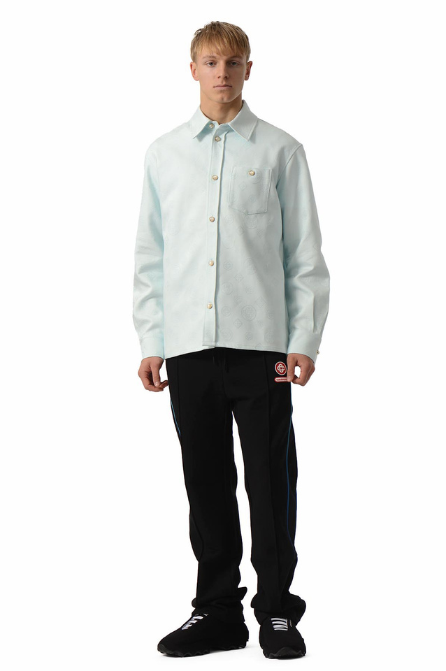 CASABLANCA Monogram Long-sleeve Shirt Pale Blue  - 2