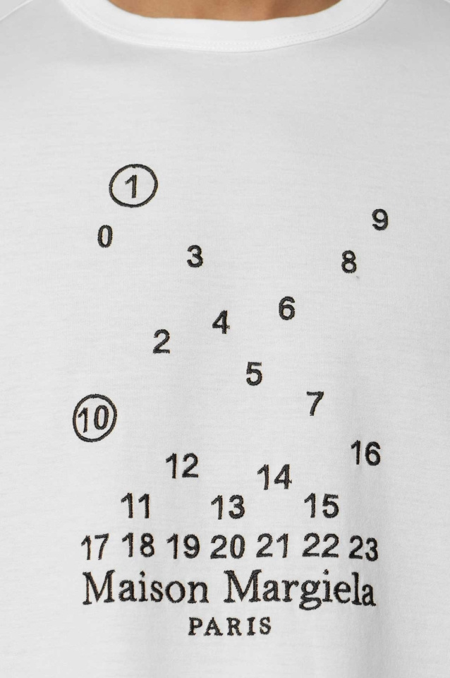 MAISON MARGIELA Numbers Logo T-shirt White - 4