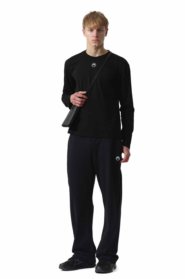 MARINE SERRE Moon Logo Jersey Long Sleeve T-shirt Black - 2