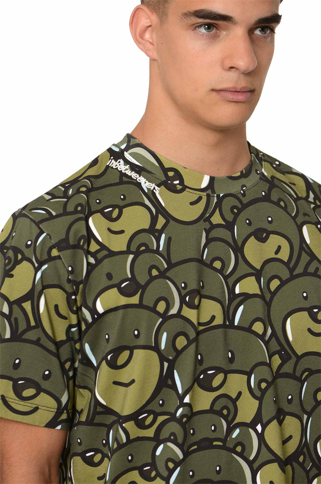 T-shirt INBETWEENERS Camou Bear OG Verde - 4