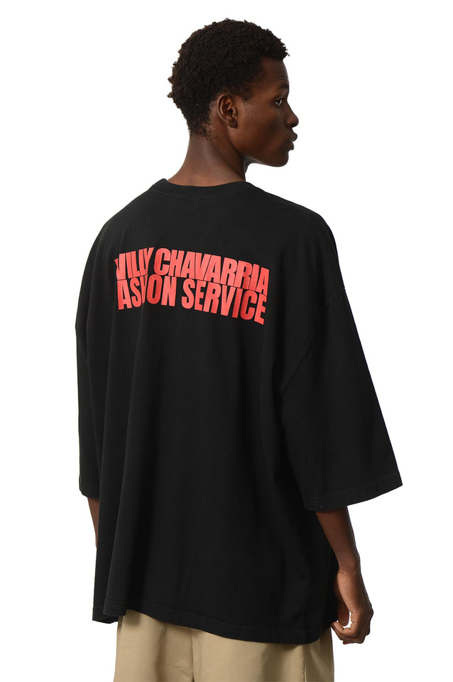 WILLY CHAVARRIA Casa de Chavarria Buffalo Oversized T-shirt Black - 3