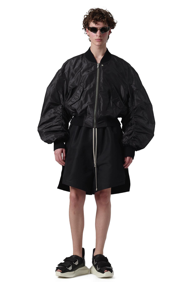 RICK OWENS Casaco "Flight Bomber" Temple Secchia Preto - 2