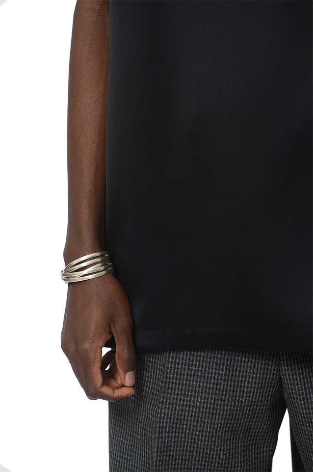 JIL SANDER Silk Tank Top Black - 4