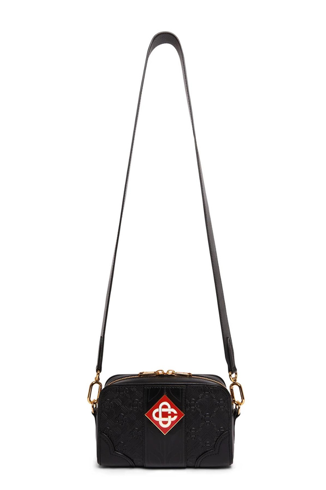 CASABLANCA Monogram Crossbody Leather Bag Black  - 3