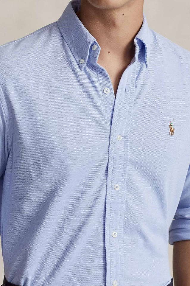 POLO RALPH LAUREN Custom Fit Stretch Oxford Shirt Blue - 2
