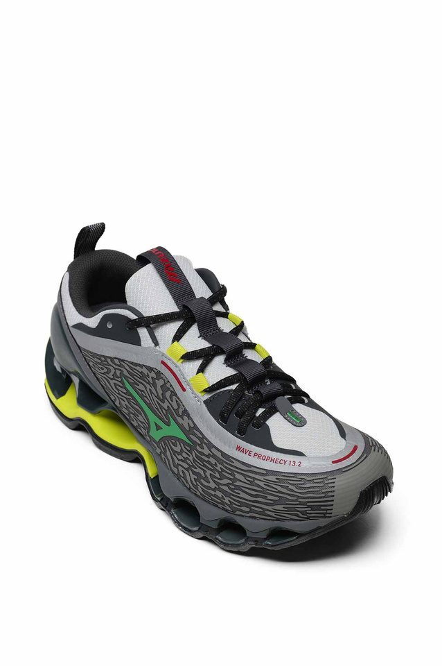 MIZUNO Wave Prophecy 13.2 Sneakers Dark Gray/Fluo Yellow - 2