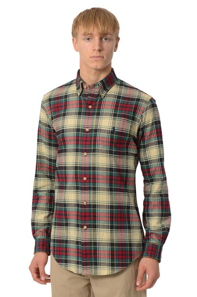 POLO RALPH LAUREN Plaid Performance Shirt Red/Green - 1