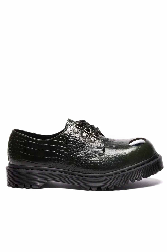 DR. MARTENS 1461 Steel Toe 3-Eye Shoes Green - 1