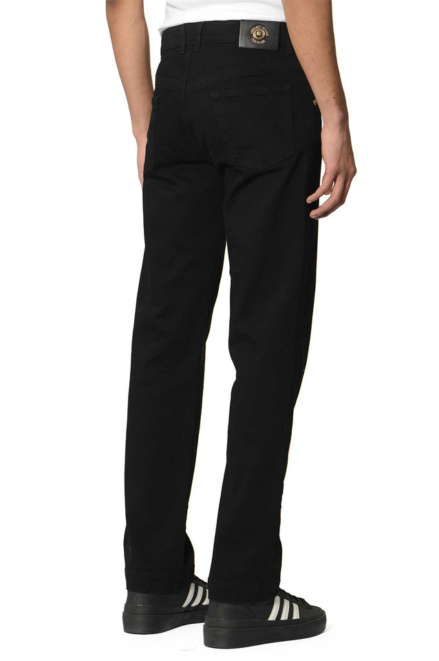 VERSACE JEANS COUTURE Elastic Waistband Black Jeans  - 5