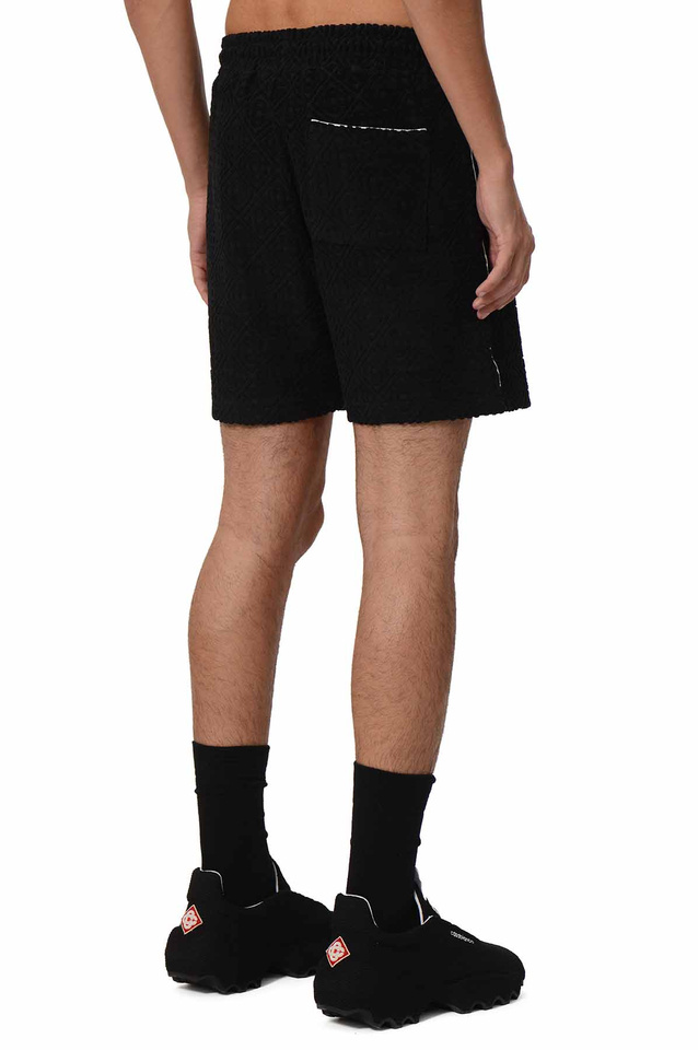 CASABLANCA Monogram Jacquard Towelling Shorts Black - 4