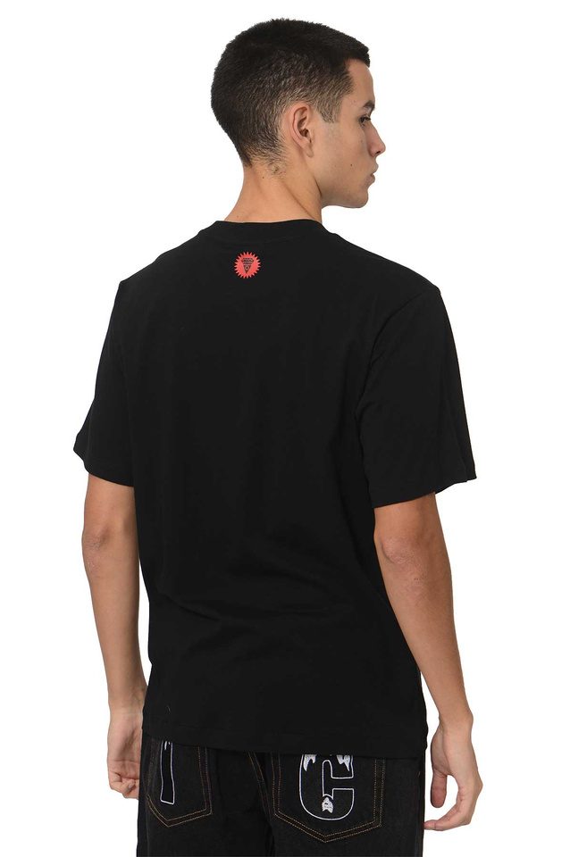 T-shirt ICECREAM Rhinestone Cones & Bones Preto - 3