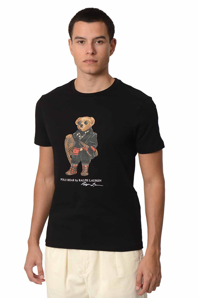 POLO RALPH LAUREN Custom Slim Fit Polo Bear Jersey T-Shirt Black - 1