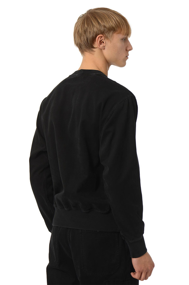 STONE ISLAND 6100016 'OLD' EFFECT Sweatshirt Black - 3