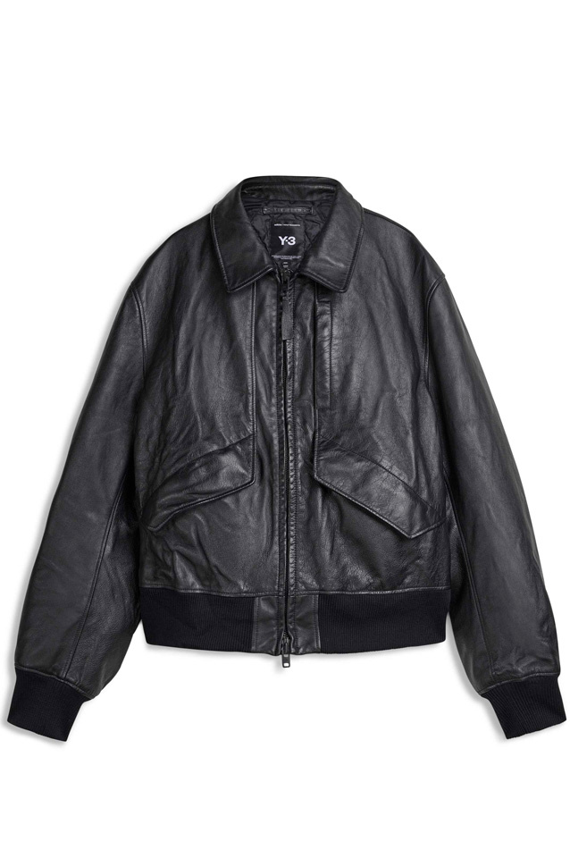 Y-3 Leather Bomber Jacket - 1