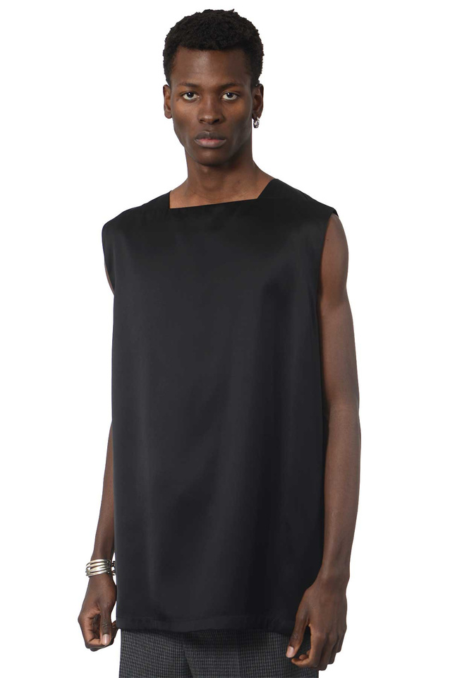 JIL SANDER Silk Tank Top Black - 1