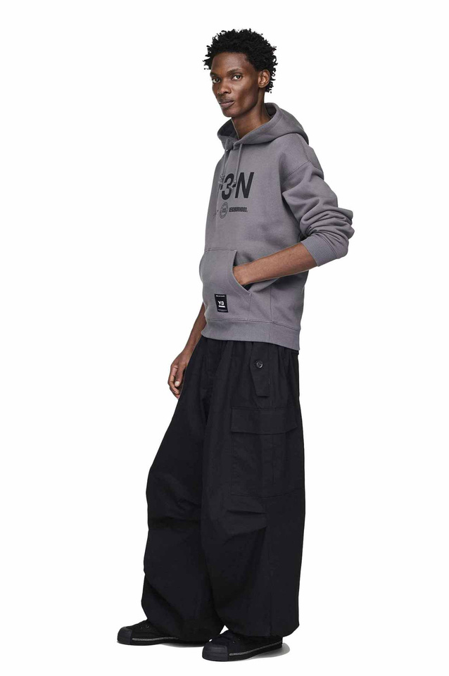 Y-3-N Graphic Hoodie Grey - 4