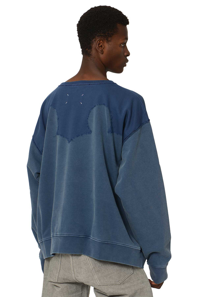MAISON MARGIELA Western Yoke Sweatshirt Indigo Blue - 3
