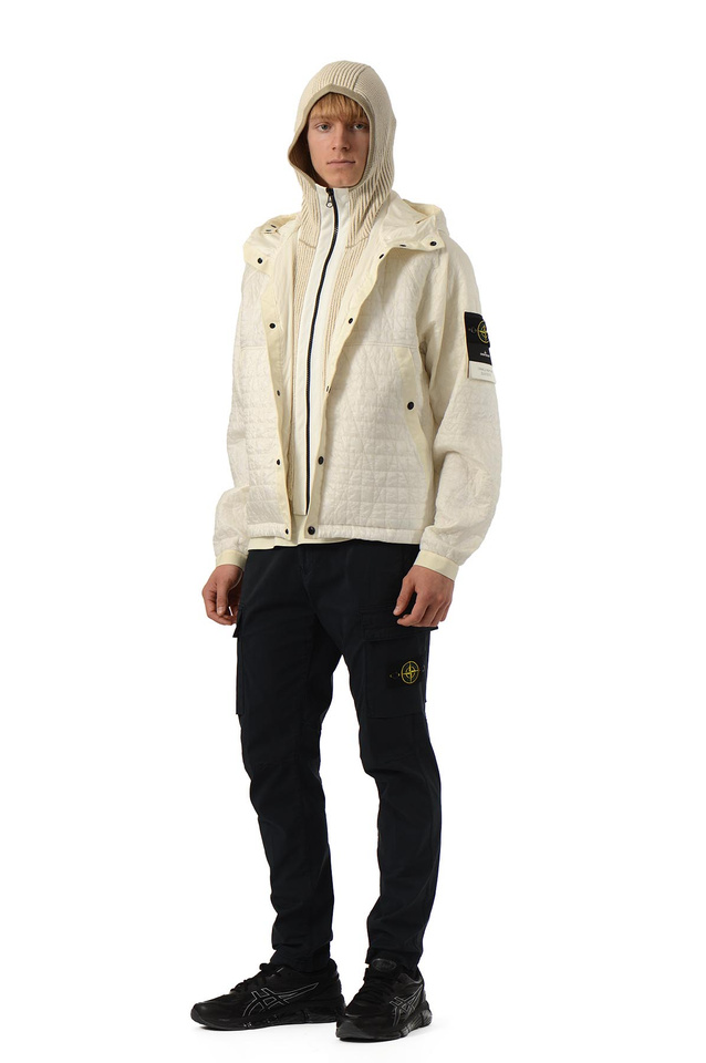 STONE ISLAND 4100023 QUILTED-TC Jacket Ivory - 2