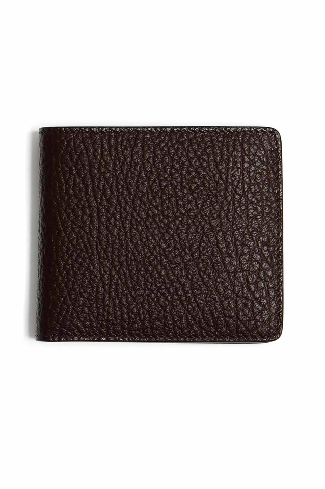Maison Margiela Embossed Grain Bi-Fold Wallet Walnut - 2