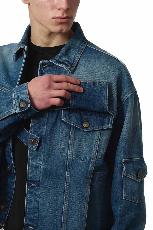 MAISON MARGIELA Cropped Denim Jacket - 5