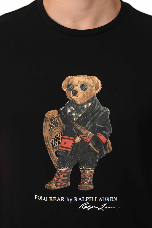 POLO RALPH LAUREN Custom Slim Fit Polo Bear Jersey T-Shirt Black - 4