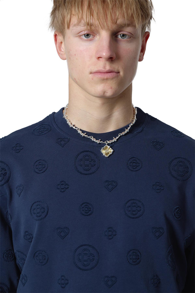 CASABLANCA Monogram T-shirt Navy - 4