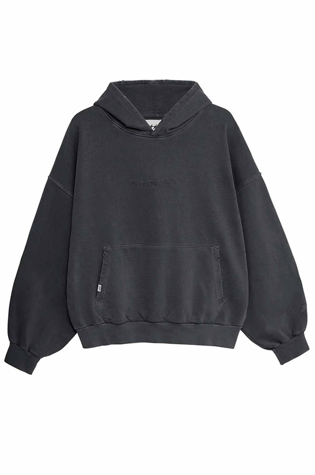 TWOJEYS Stone Washed Black Icon Hoodie - 4