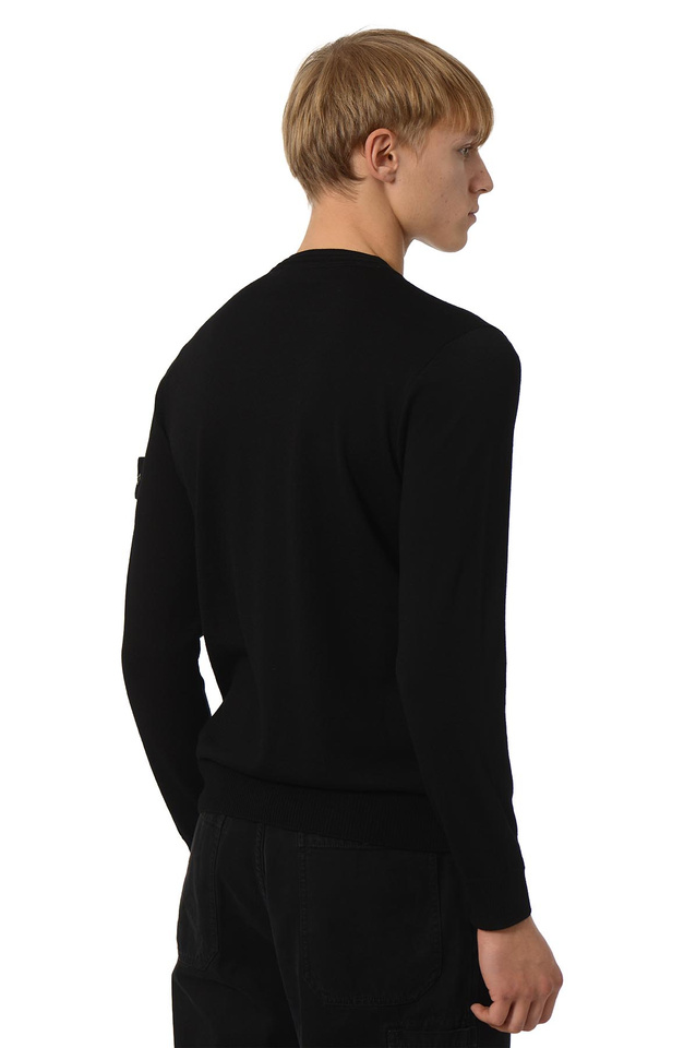 STONE ISLAND 5100071 Camisola de lã pura Preto - 3