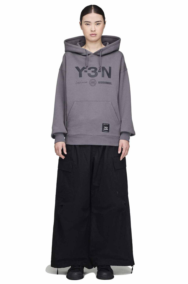 Y-3-N Graphic Hoodie Grey - 5