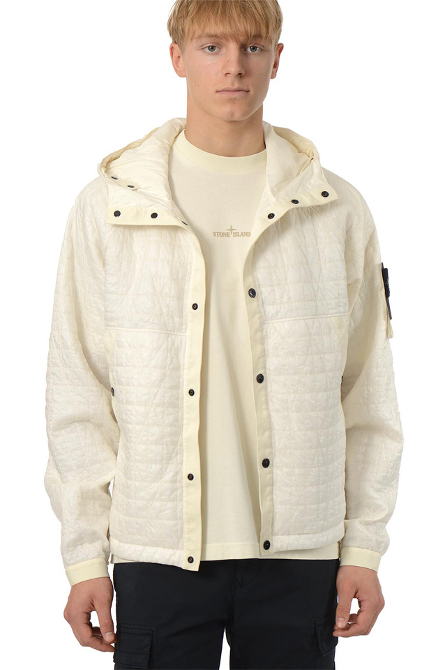 STONE ISLAND 4100023 QUILTED-TC Jacket Ivory - 4