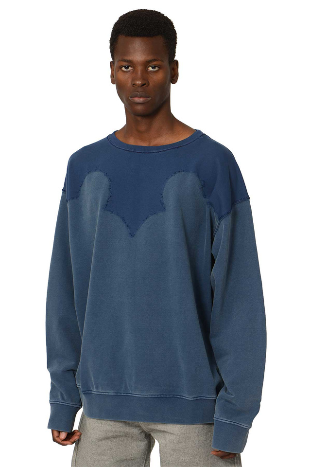 MAISON MARGIELA Western Yoke Sweatshirt Indigo Blue - 1